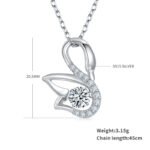 Little Swan Shape Dancing Moissanite Pendant Necklace 2 little swan shape dancing moissanite pendant necklace oldx 02