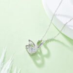 Little Swan Shape Dancing Moissanite Pendant Necklace 5 little swan shape dancing moissanite pendant necklace oldx 06