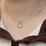 Little Swan Shape Dancing Moissanite Pendant Necklace 6 little swan shape dancing moissanite pendant necklace oldx 07