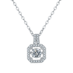 Sterling Silver Dancing Moissanite Pendant Necklace 1 sterling silver white gold plated dancing moissanite pendant necklace olda925w-00 01