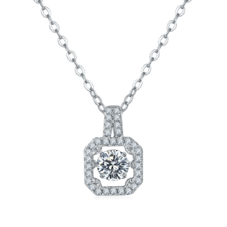 sterling silver white gold plated dancing moissanite pendant necklace olda925w-00 01