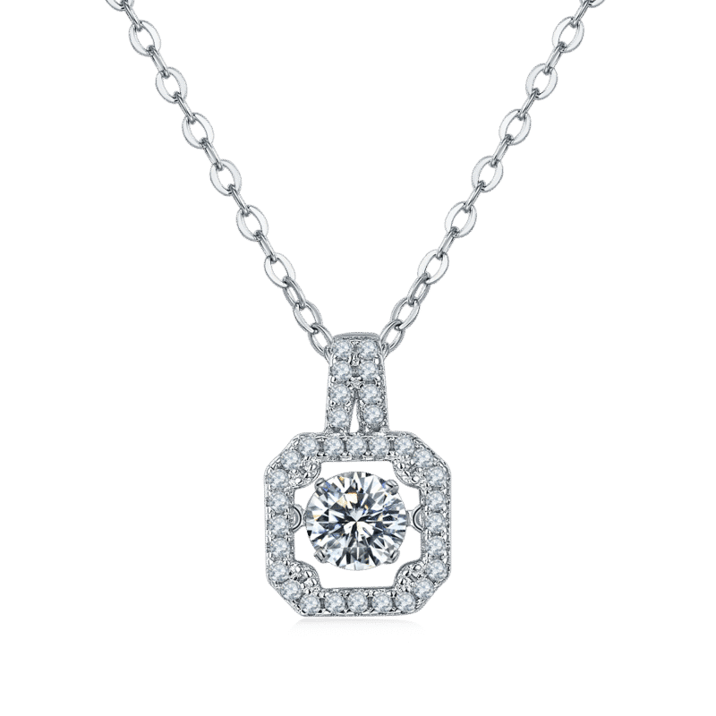 sterling silver white gold plated dancing moissanite pendant necklace olda925w-00 01