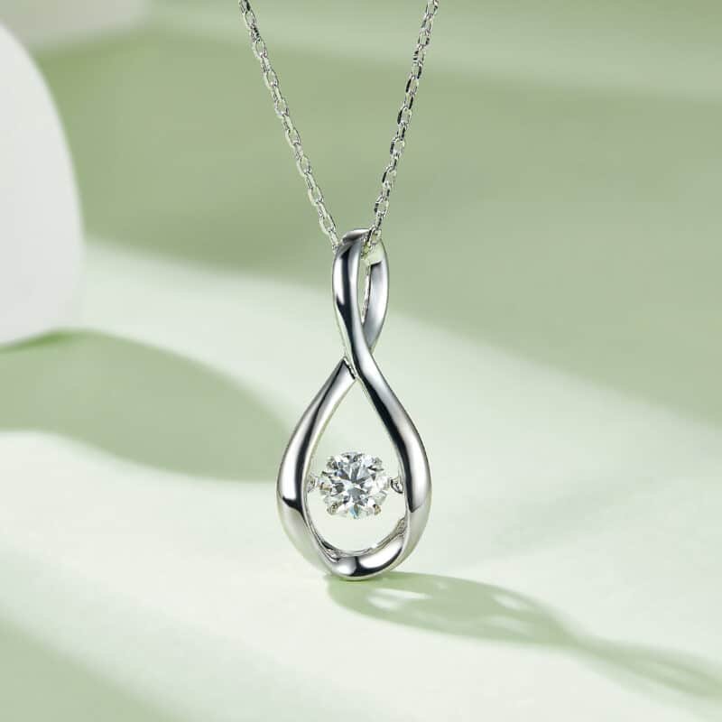 sterling silver white gold plated dancing moissanite pendant necklace oldo925w-00 04