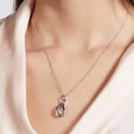 Sterling Silver Dancing Moissanite Pendant Necklace 6 sterling silver white gold plated dancing moissanite pendant necklace oldo925w-00 07