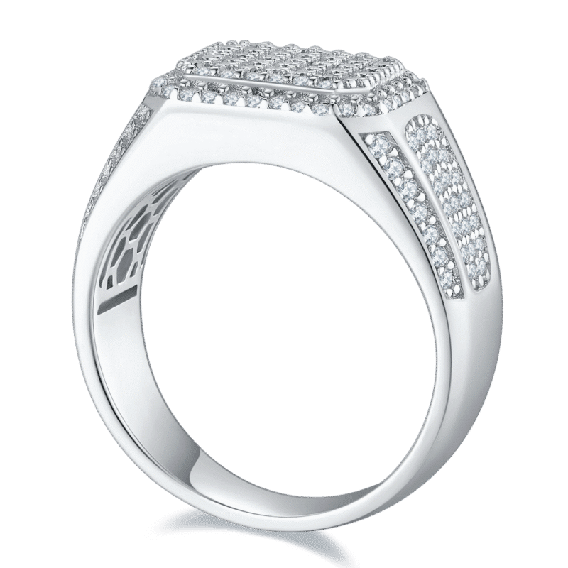 sterling silver hip-hop moissanite ring m86a 02