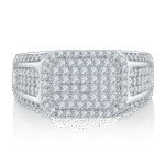 Sterling Silver Hip Hop Moissanite Ring For Men 4 sterling silver hip-hop moissanite ring m86a 03