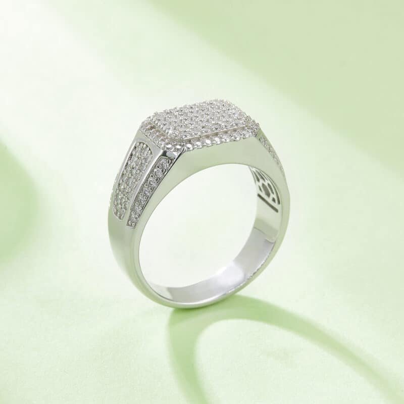 sterling silver hip-hop moissanite ring m86a 05