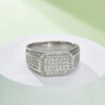 Sterling Silver Hip Hop Moissanite Ring For Men 7 sterling silver hip-hop moissanite ring m86a 06