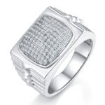 Sterling Silver Hip Hop Moissanite Ring For Men 1 sterling silver hip-hop moissanite ring m86b 01