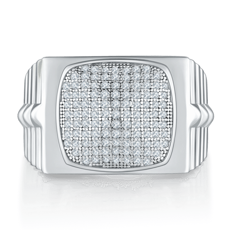 sterling silver hip-hop moissanite ring m86b 03