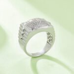 Sterling Silver Hip Hop Moissanite Ring For Men 6 sterling silver hip-hop moissanite ring m86b 05