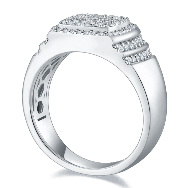sterling silver hip-hop moissanite ring m86c 02