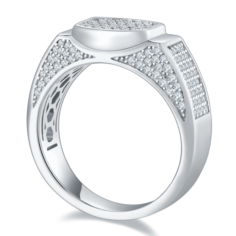 sterling silver hip-hop moissanite ring m86d 02