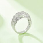 Sterling Silver Hip Hop Moissanite Ring For Men 6 sterling silver hip-hop moissanite ring m86d 05