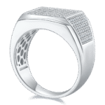 Sterling Silver Hip Hop Moissanite Ring For Men 3 sterling silver hip-hop moissanite ring m86e 02