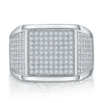 Sterling Silver Hip Hop Moissanite Ring For Men 4 sterling silver hip-hop moissanite ring m86e 03