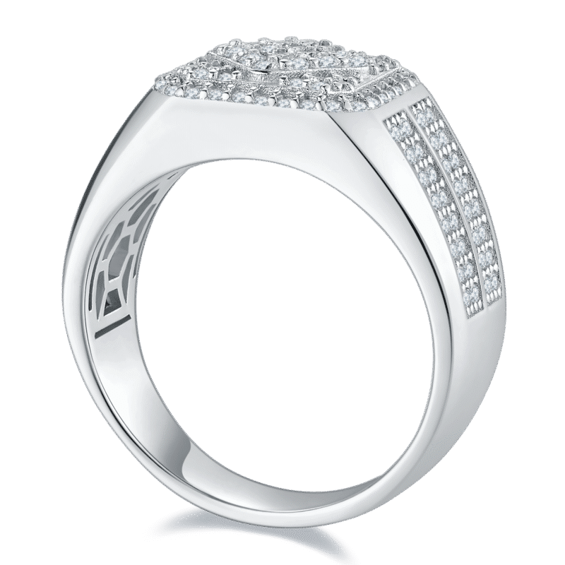 sterling silver hip-hop moissanite ring m86f 02
