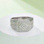 Sterling Silver Hip Hop Moissanite Ring For Men 7 sterling silver hip-hop moissanite ring m86f 06