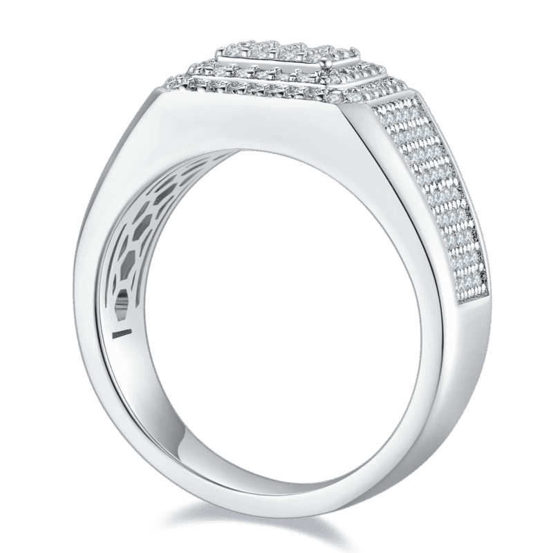 sterling silver hip-hop moissanite ring m86g 02