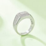 Sterling Silver Hip Hop Moissanite Ring For Men 6 sterling silver hip-hop moissanite ring m86g 05