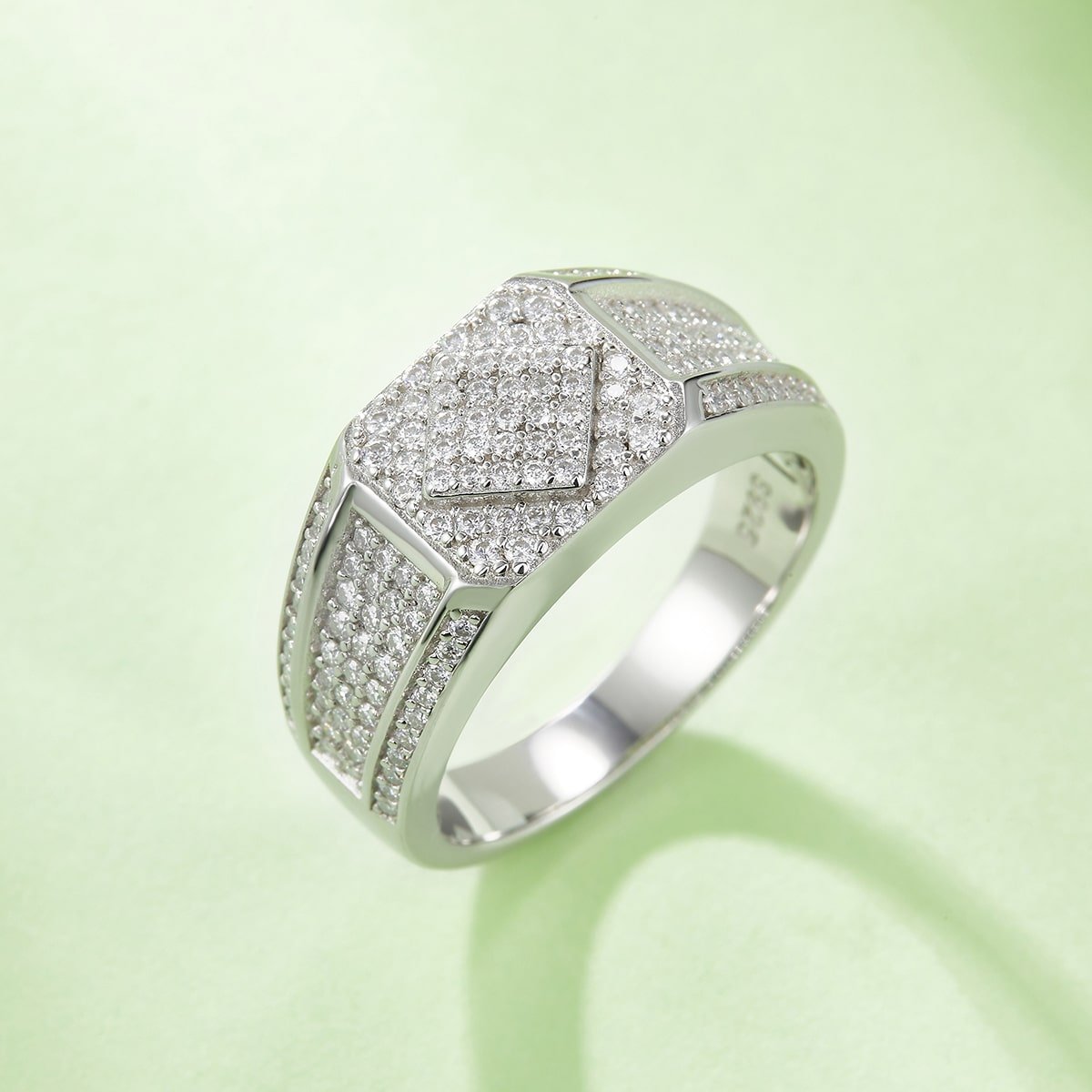 anello hip-hop in argento sterling con moissanite m86h 04