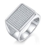 Sterling Silver Hip Hop Moissanite Ring For Men 1 sterling silver hip-hop moissanite ring m86i 01