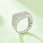 Sterling Silver Hip Hop Moissanite Ring For Men 5 sterling silver hip-hop moissanite ring m86i 05