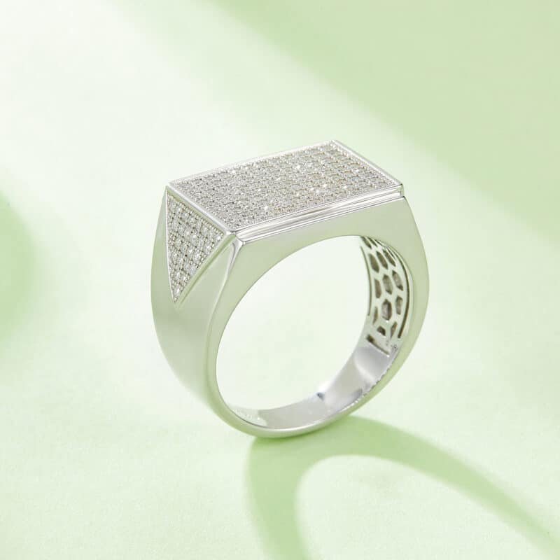 sterling silver hip-hop moissanite ring m86i 05