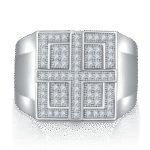 Sterling Silver Hip Hop Moissanite Ring For Men 3 sterling silver hip-hop moissanite ring m86j 03
