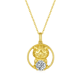 tiger of the chinese zodiac moissanite pendant necklace osxc 01