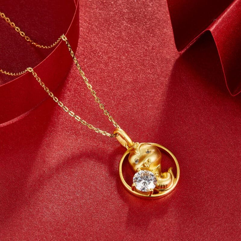 snake of the chinese zodiac moissanite pendant necklace 05