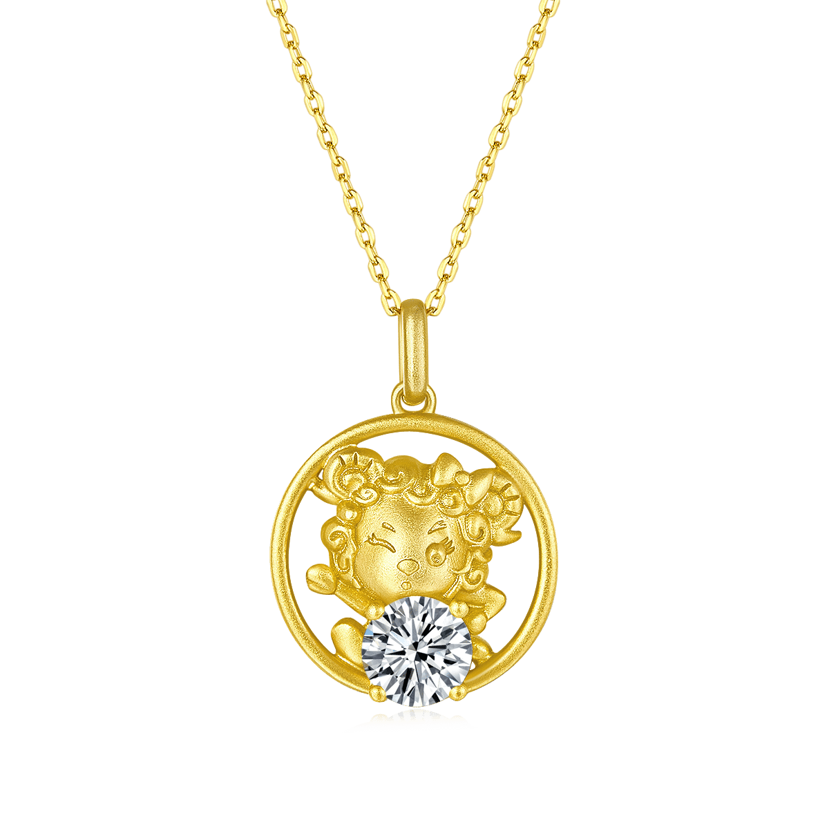Colar com pedra de nascimento em prata 925 com pingente de moissanita Osxh925Y-00 01 colar com pingente de moissanita ovelha do zodíaco chinês osxh 01