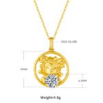 Goat Of The Chinese Zodiac Moissanite Pendant Necklace 2 sheep of the chinese zodiac moissanite pendant necklace osxh 02