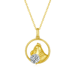 Collier pendentif en moissanite Coq du zodiaque chinois 1 Collier avec pendentif en moissanite représentant le coq du zodiaque chinois OSXJ 01