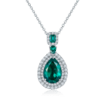 s925 silver pear pendant necklace zh140o 01