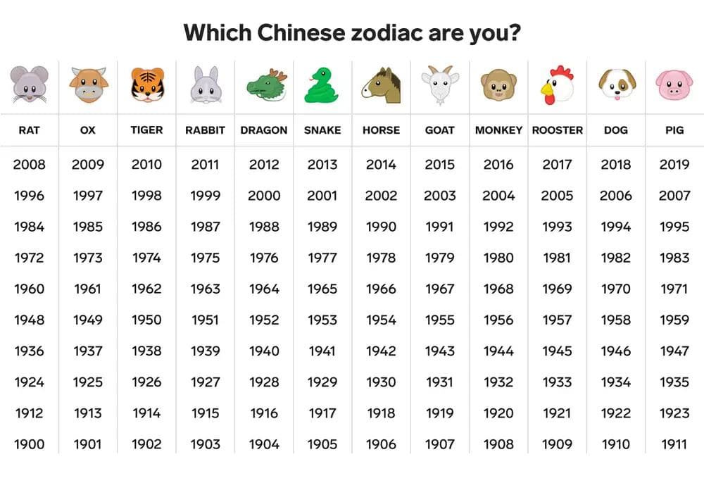year of the chinese zodiac