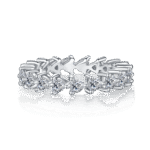 Anel de eternidade com moissanita lapidada em coração m97c 02