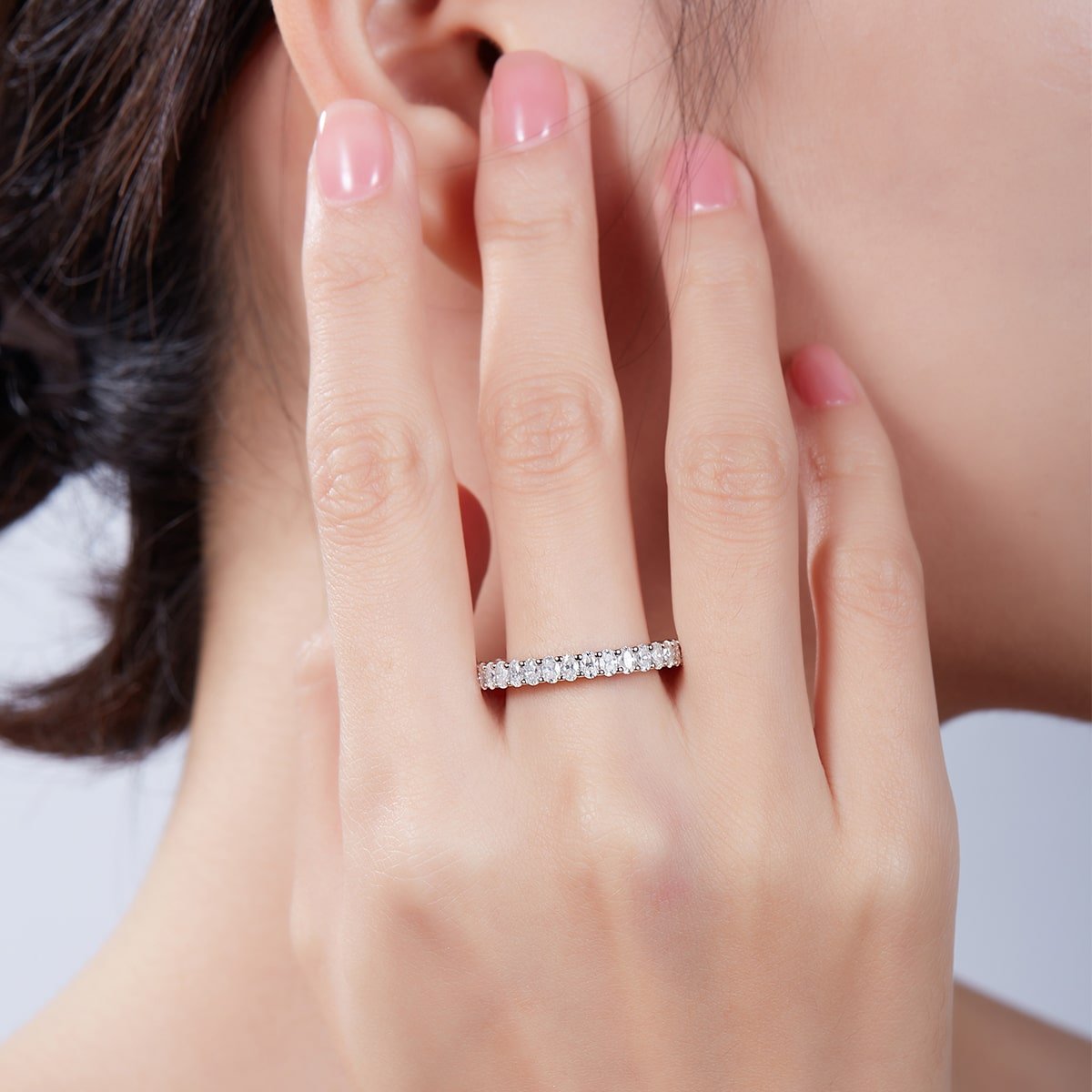 nhẫn vĩnh cửu moissanite cắt oval m97b 07