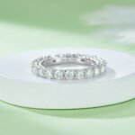 Anel de eternidade com moissanita de corte redondo m97a 05