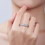 Emerald Cut Moissanite Anniversary Wedding Ring 7 emerald cut moissanite anniversary wedding band m95d 07