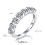 Moissanite anniversary wedding ring M95A