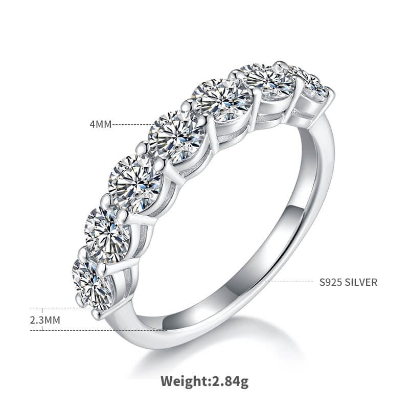 Moissanite anniversary wedding ring M95A