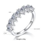 Moissanite anniversary wedding ring M95C