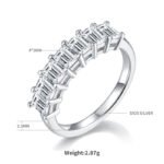 Nhẫn cưới kỷ niệm Moissanite M95D