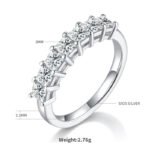 Moissanite anniversary wedding ring M95E