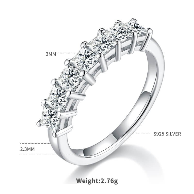 M95E Moissanite anniversary wedding ring M95E