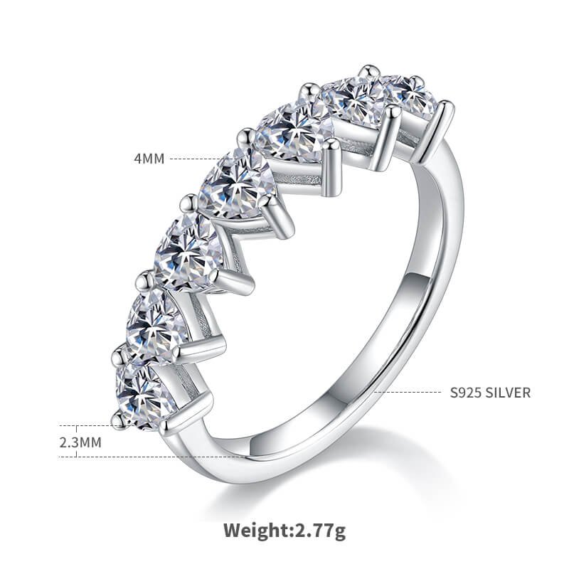 Moissanite anniversary wedding ring M95F