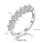 Moissanite anniversary wedding ring M95G