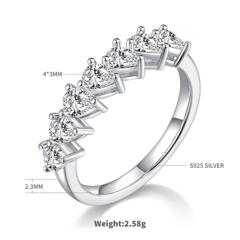Moissanite anniversary wedding ring M95G