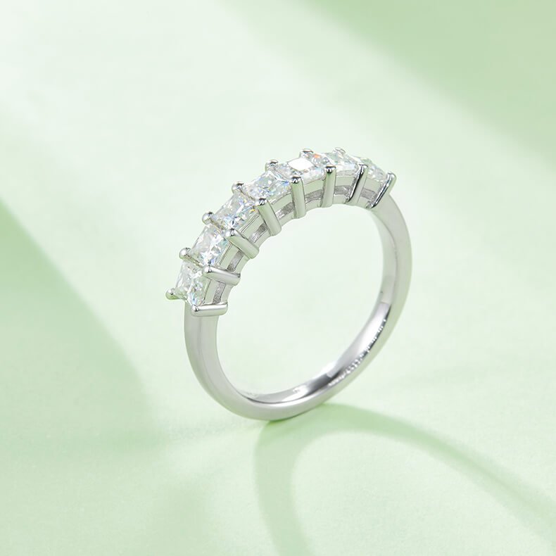 Cincin kawin ulang tahun moissanite potongan princess m95e 05